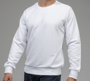 картинка Толстовка БЕЛАЯ, футер петлевой 300 гр., р.52-182 (XL) для сублимации от магазина Одежда+