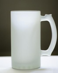 картинка Кружка пивная стеклянная матовая снаружи, d=8см, h=15см от магазина Одежда+